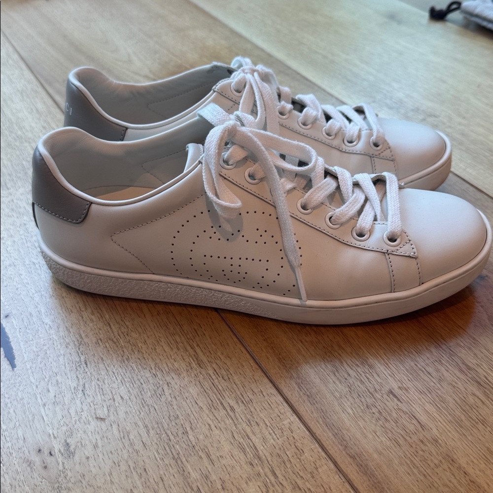 Gucci Ace GG Perforated Sneakers White